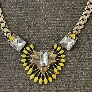 Stella & Dot gold & yellow statement necklace